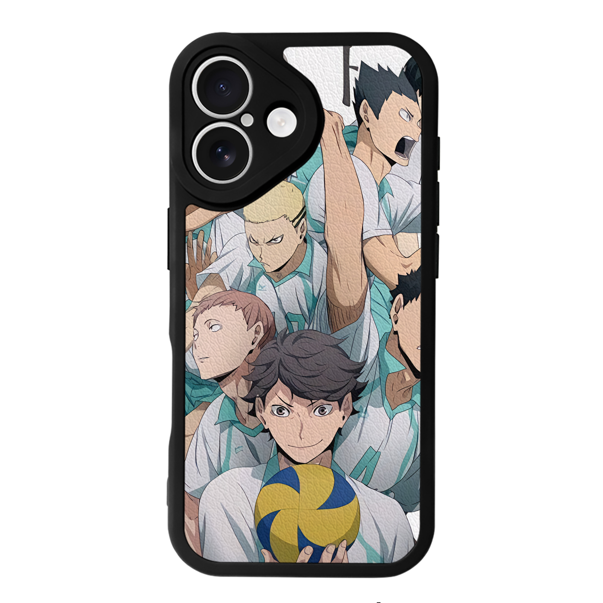（画像用） ハイキュー!! Haikyu!! 【iPhone 16シリーズ対応】シリコンスマホケース（レザー調） 材質：シリコン